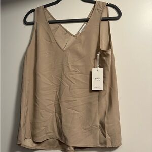 Nordstrom Brown Double V Neck Tank Top